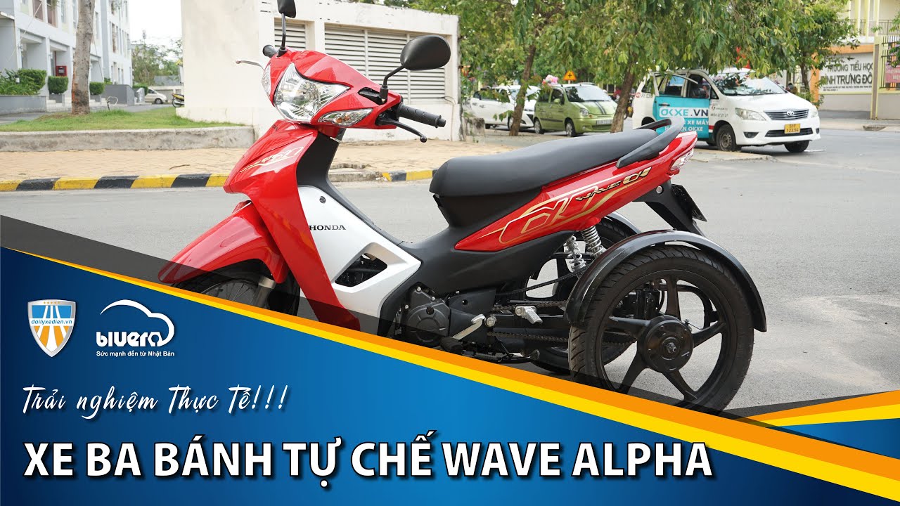 Xe ba bánh wave S độ siêu tiện dụng & mạnh mẽ