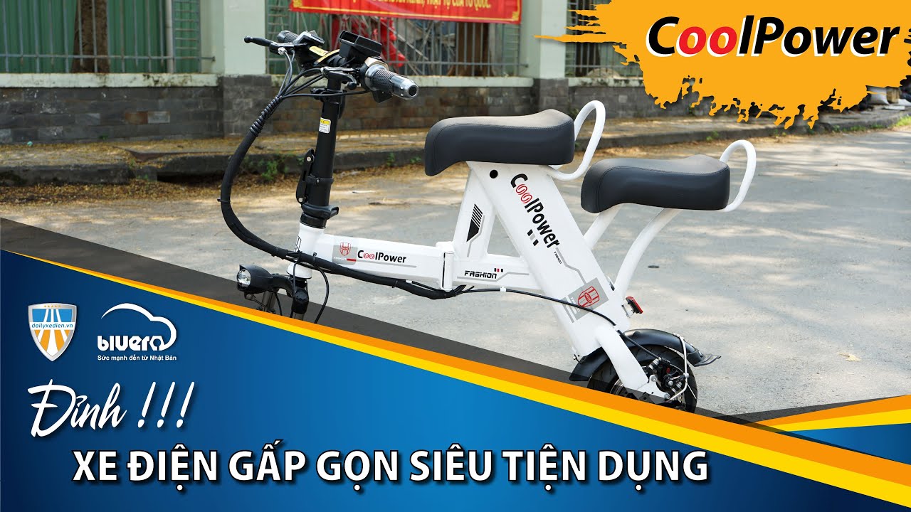 ĐỈNH !! Xe điện gấp nhỏ gọn siêu tiện lợi - Trải nghiệm và đánh giá thực tế xe Coolpower
