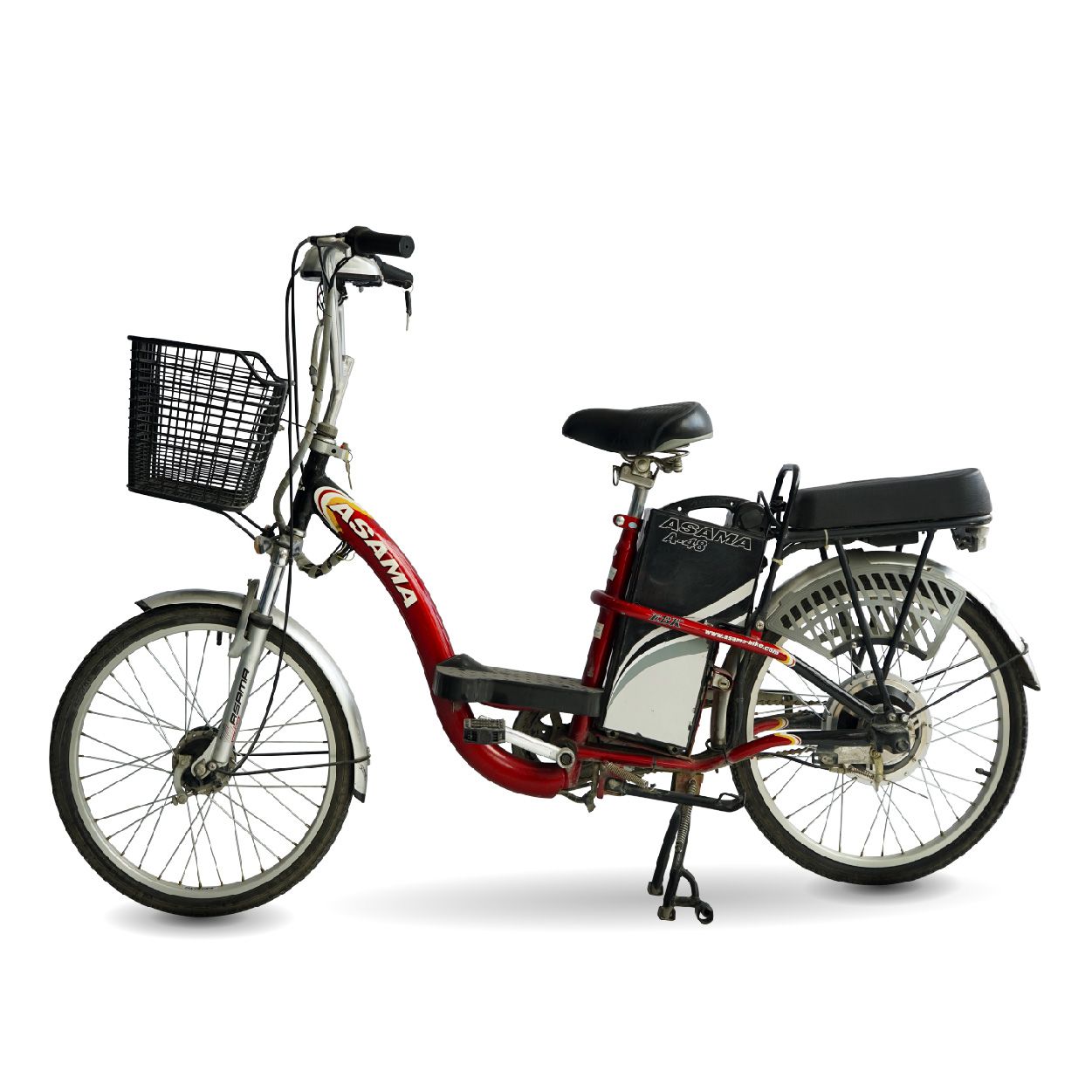 Xe đạp điện Asama A-48 đỏ 1