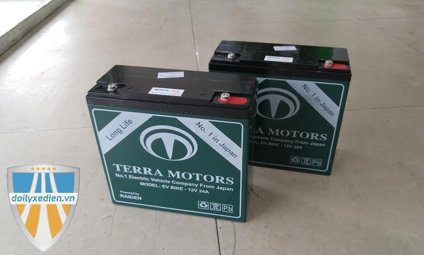 Bình điện xe đạp điện được bán ở đâu tại Tp.HCM? ac quy xe dien terra motors 2 - Bình điện xe đạp điện được bán ở đâu tại Tp.HCM?