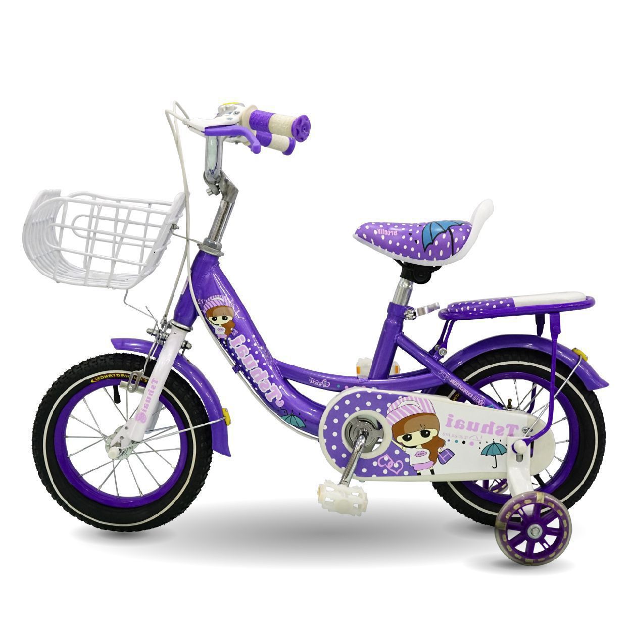 Xe đạp Tshuai bánh 12 - Màu tím