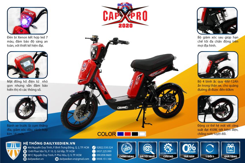 xe dap dien cap x pro update TT - Xe đạp điện Bluera Cap X Pro 2020
