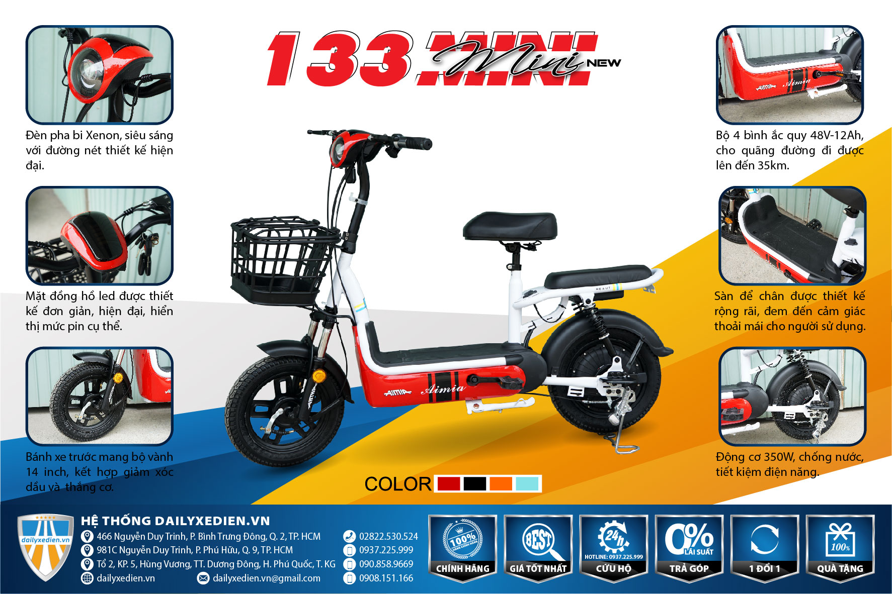 xe dap dien 133 mini aimia TT 01 - Xe đạp điện 133 Mini Aimia