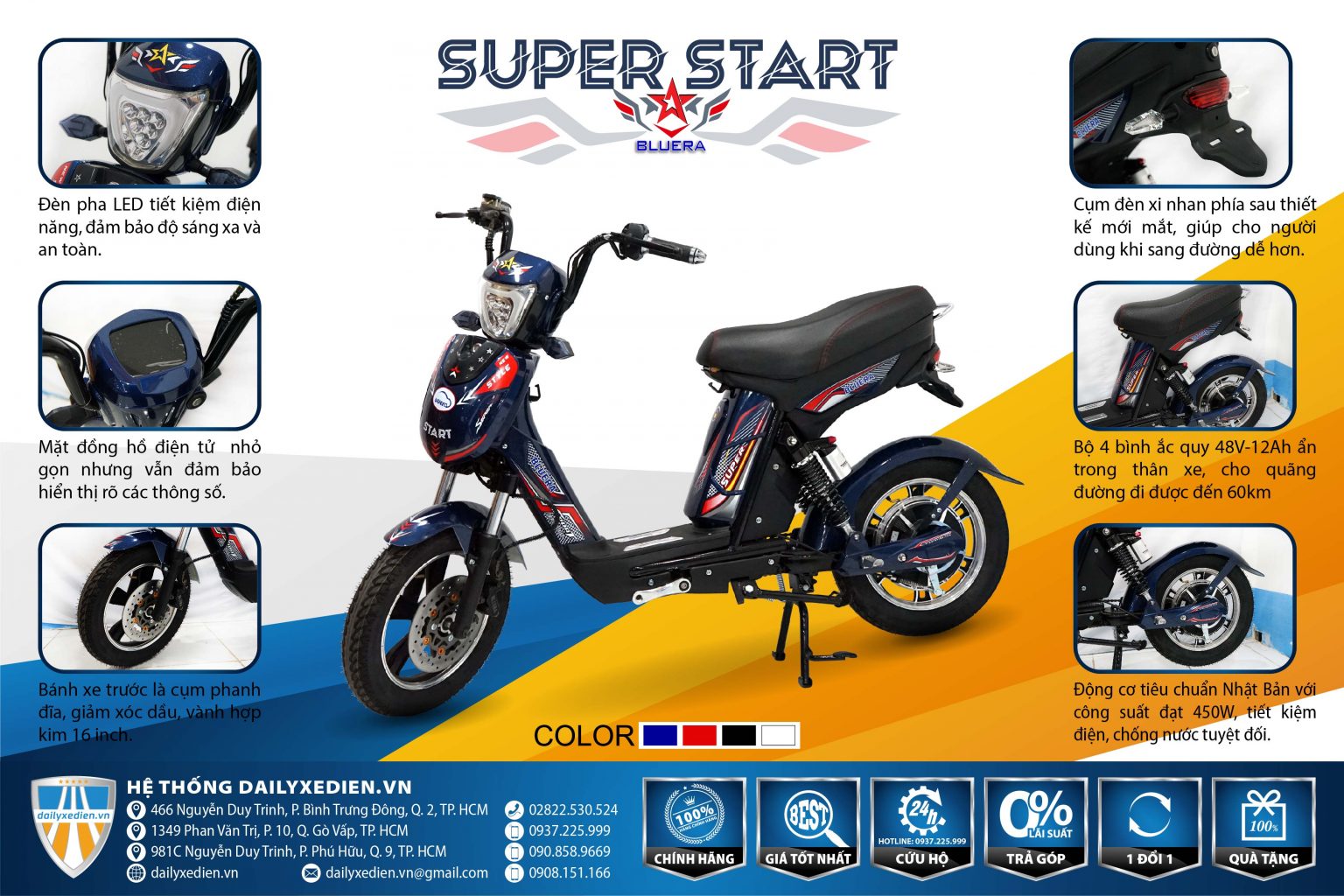 xe dap dien bluera super star ct 22 01 1536x1024 1 - Rửa xe đạp điện, xe máy điện thường xuyên có tốt không?