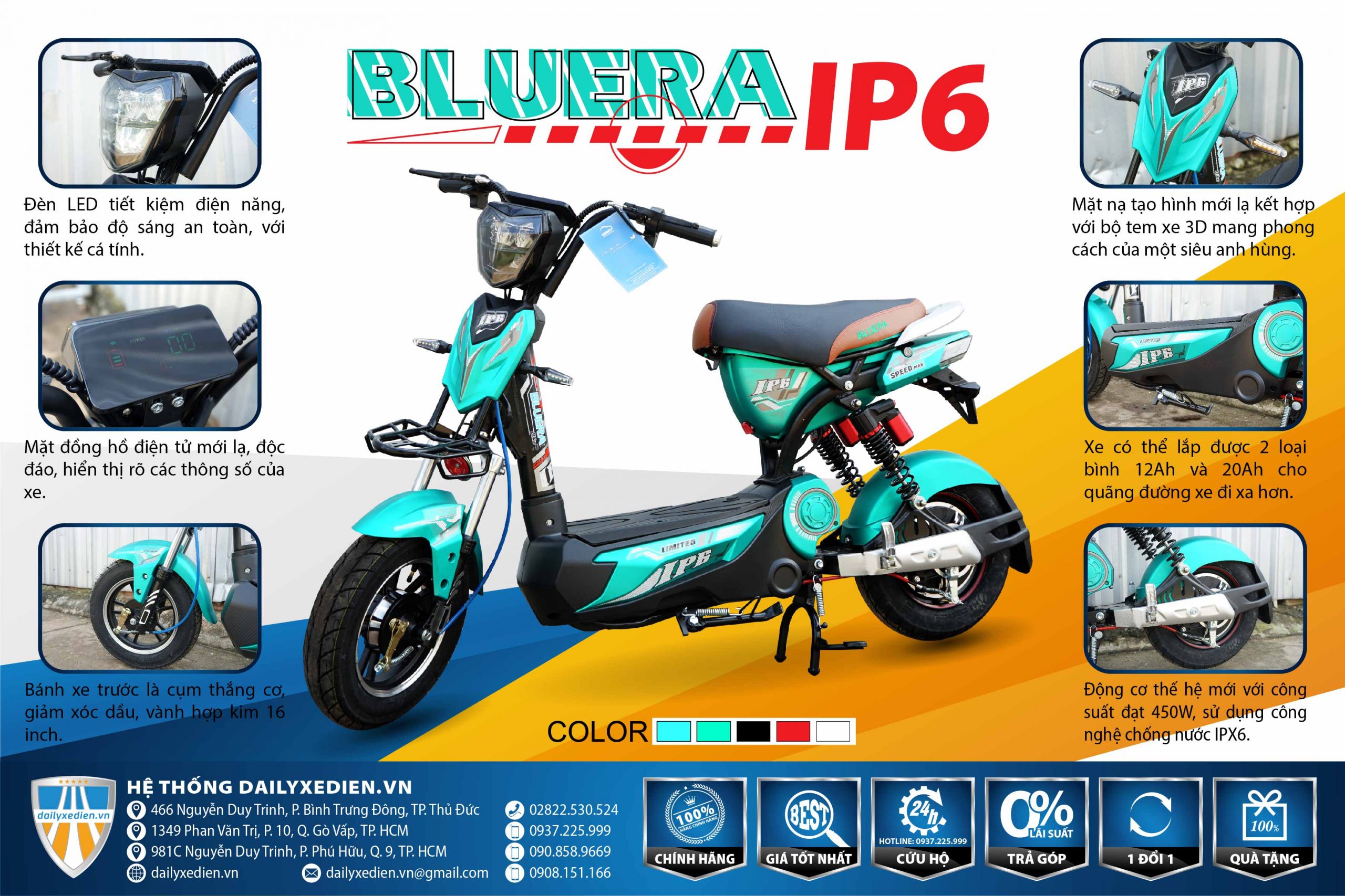 Ảnh tổng thể xe đạp điện Bluera IP6