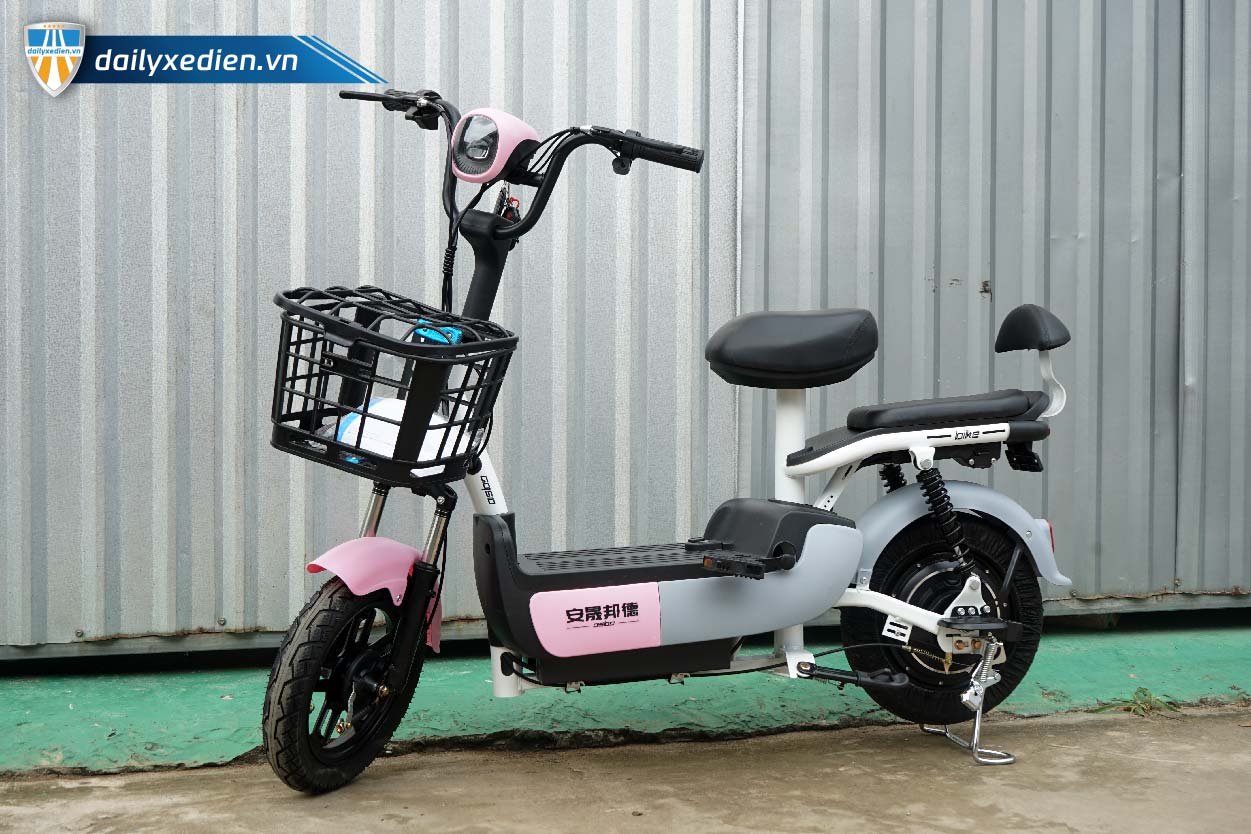 Xe đạp điện Mini mẫu mới màu hồng - tím