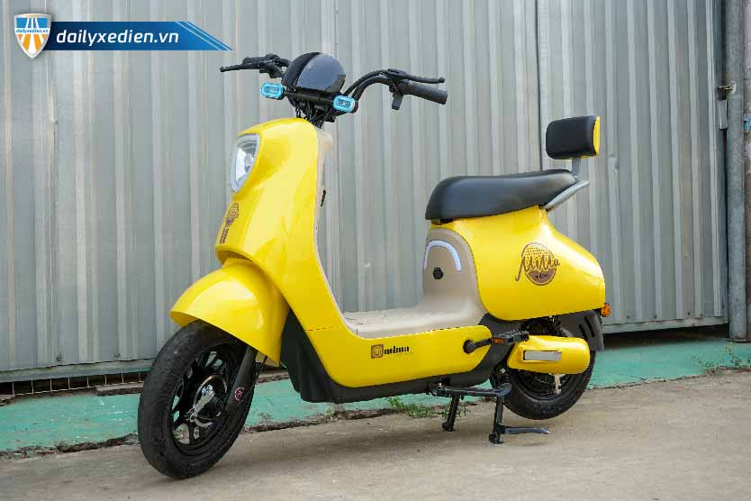 Xe đạp điện nhập khẩu Mima màu vàng