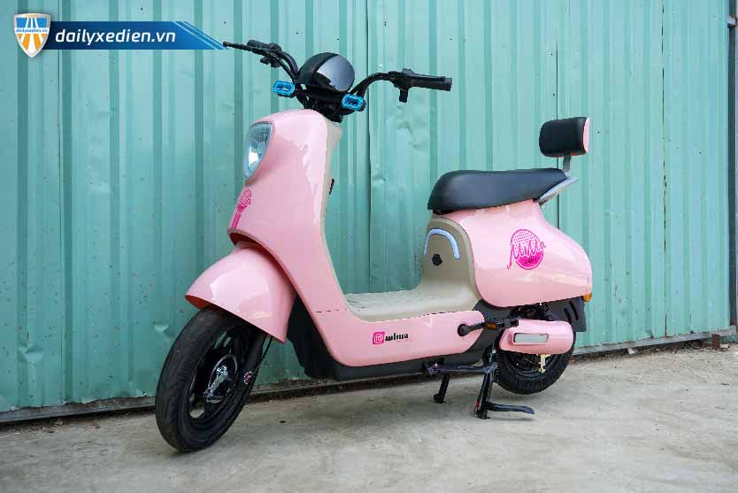Xe đạp điện Mima màu hồng