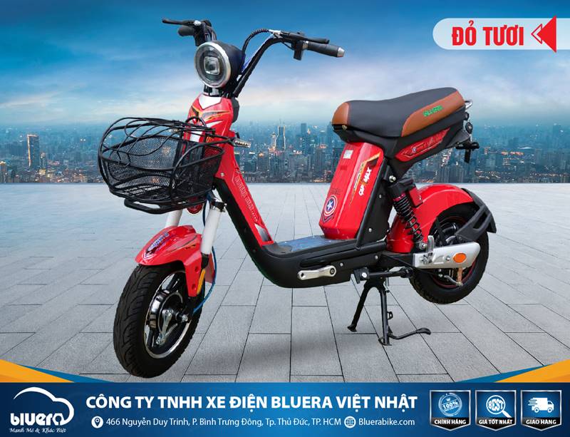 xe đạp điện Bluera Cap X Max I màu đỏ