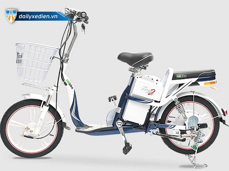 xe đạp điện màu xanh dương hk bike