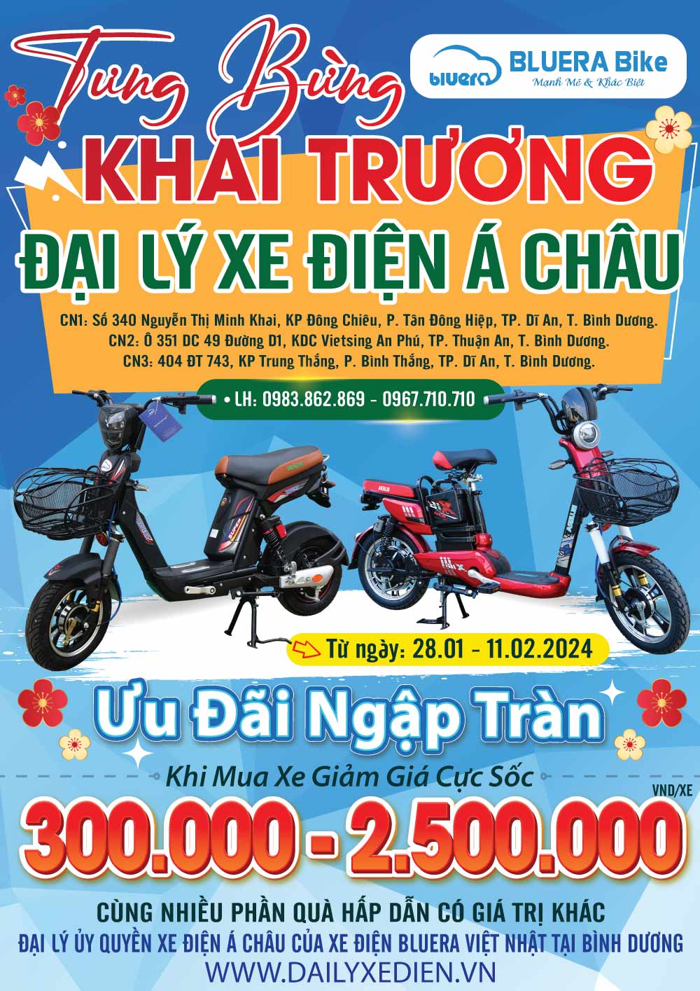 khai trương Đại Lý Xe Điện Á Châu tại Bình Dương