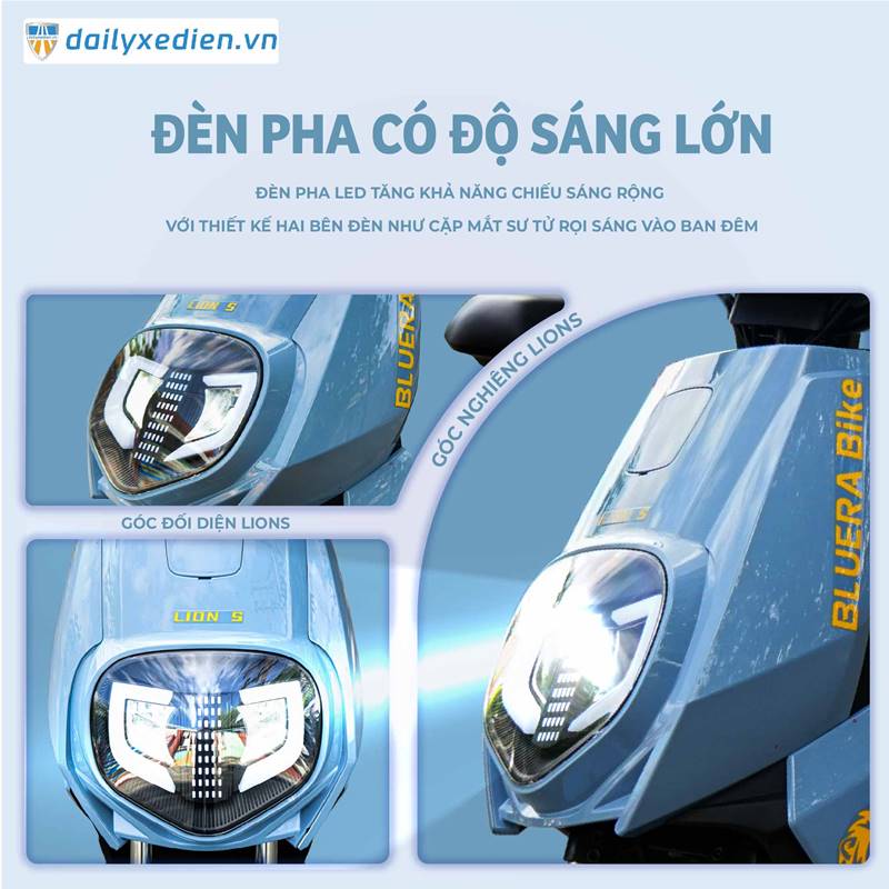 Đầu đèn xe đạp điện