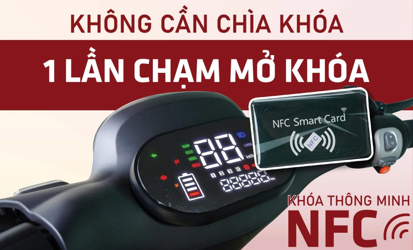 Hệ thống mở khóa NFC xe đạp điện the thao AIE MS1