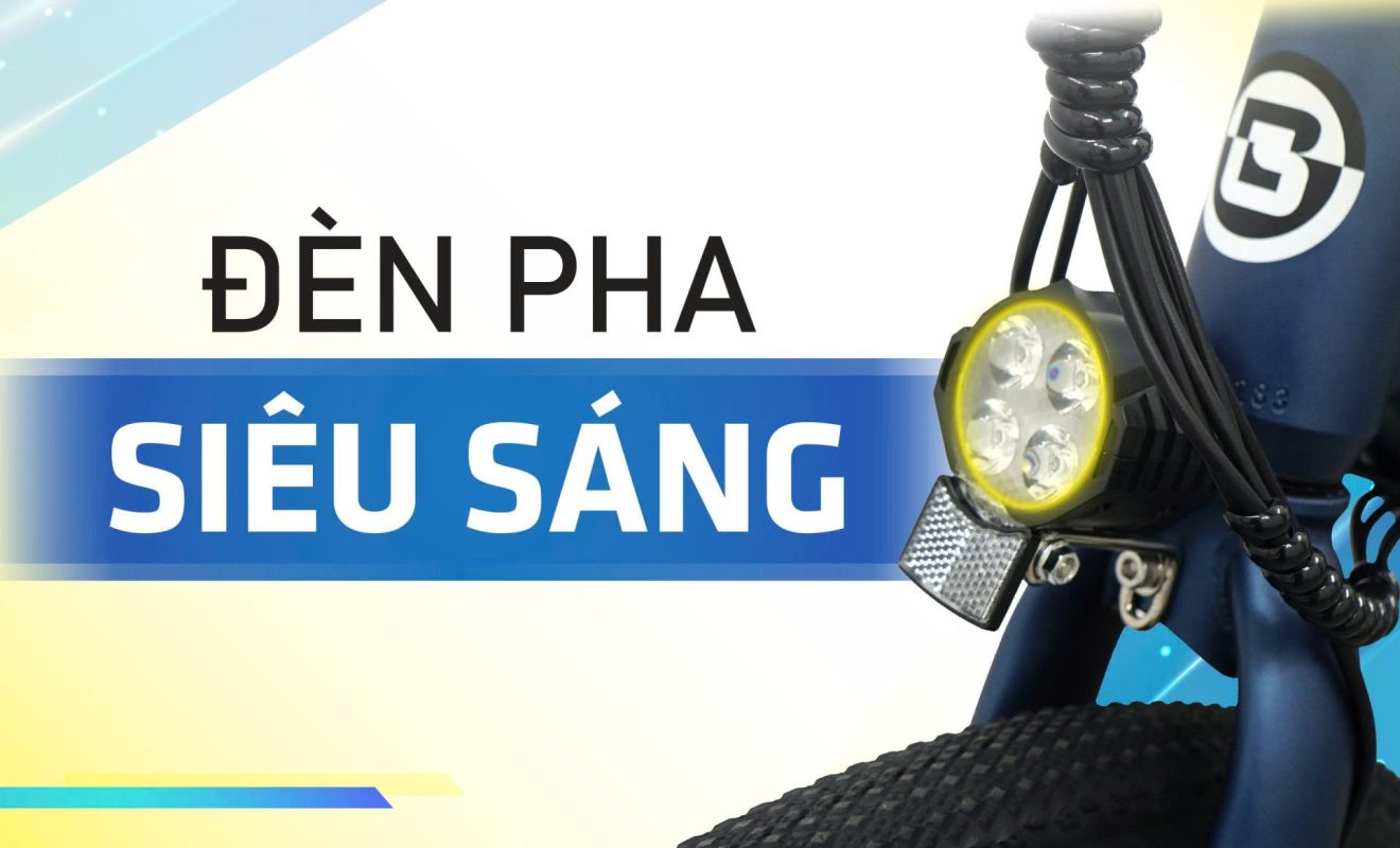 Đèn siêu sáng xe đạp trợ lực điện Bluesuda ER10