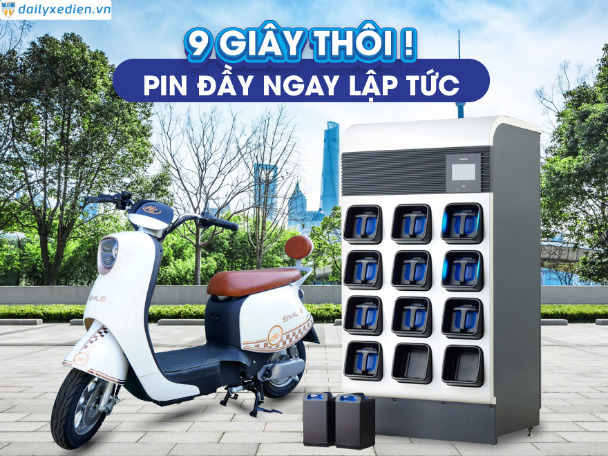 Cách mạng: đổi pin xe máy điện chỉ trong 9 giây.