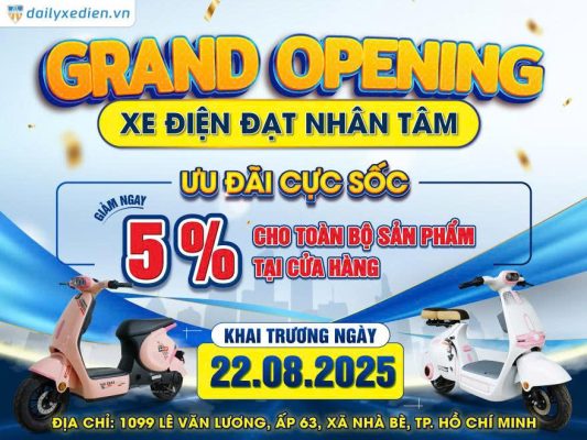 Tưng Bừng Khai Trương Xe Điện Chính Hãng Bluera Việt Nhật Đạt Nhân Tâm Tại Nhà Bè