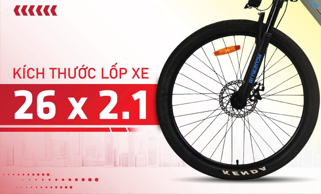 Kích thước lốp xe đạp trợ lực điện Bluesuda EM15