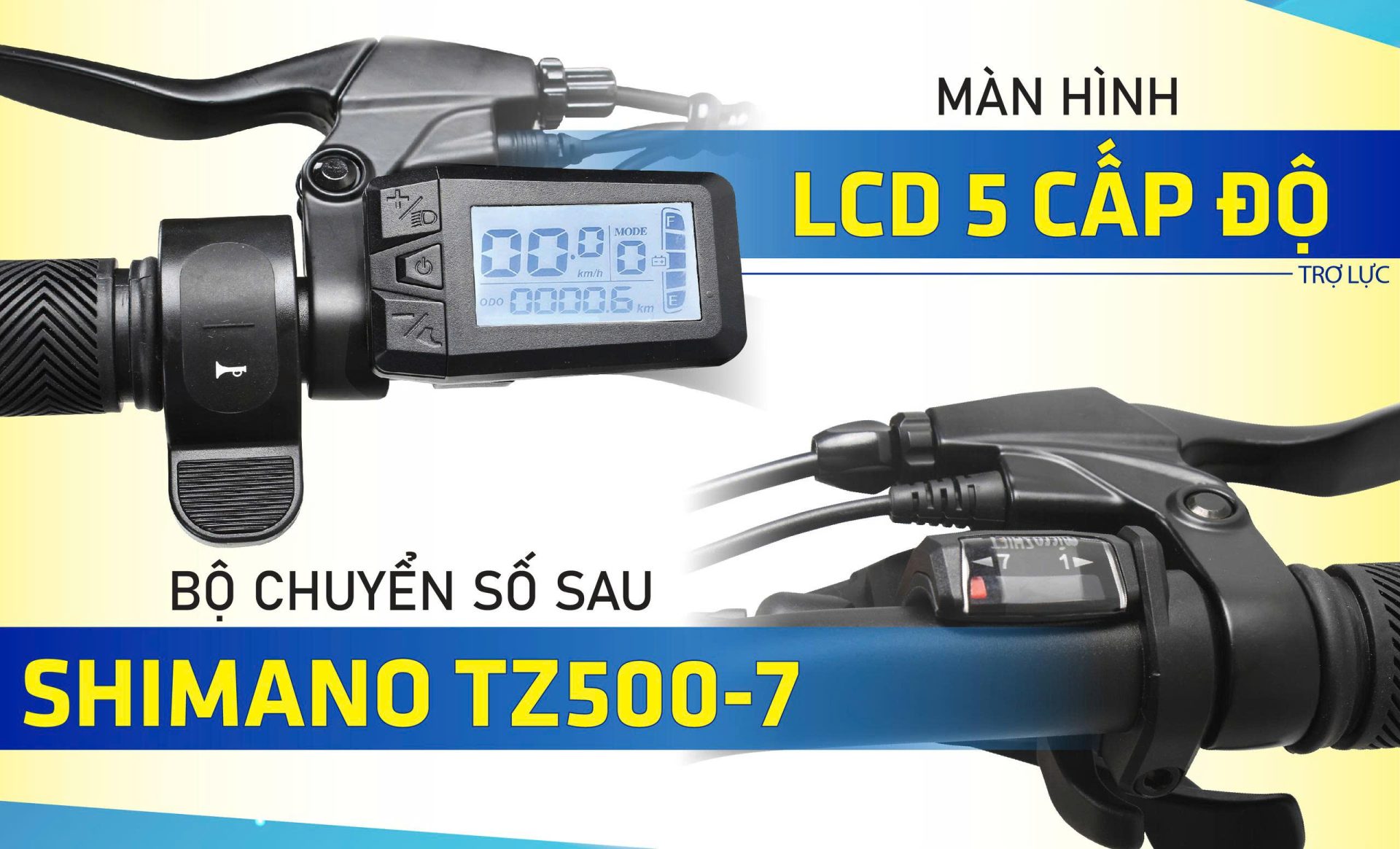 Đồng hồ hiển thị LCD xe đạp trợ lực điện Bluesuda ER10