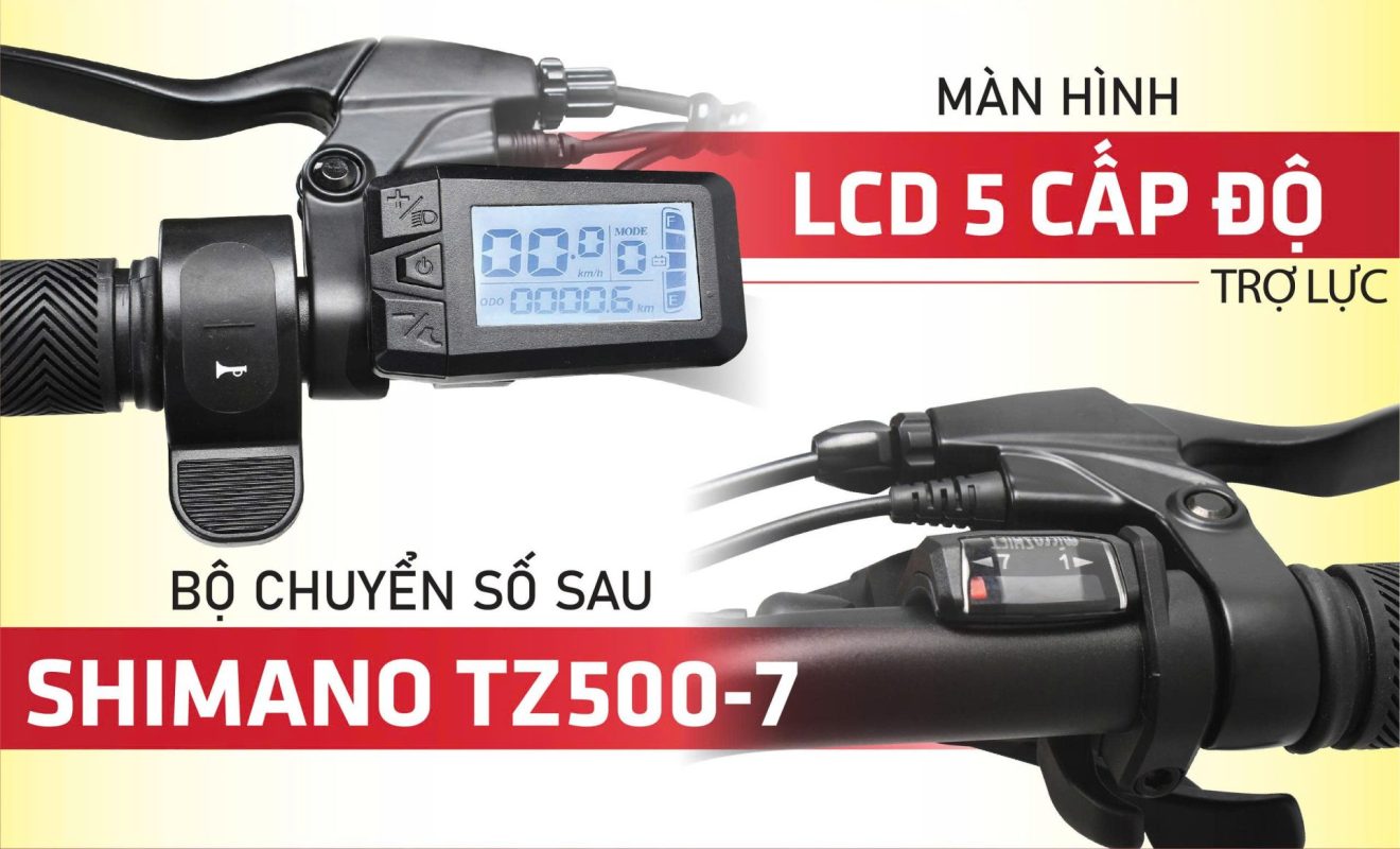 Màn hình & Bộ truyền động xe đạp trợ lực điện Bluesuda EM15