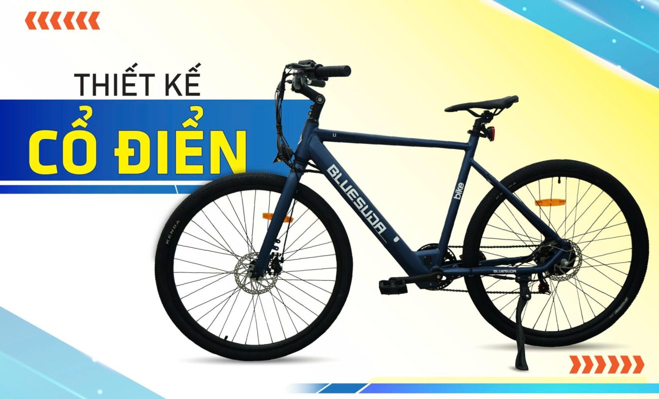Thiết kế cổ điển xe đạp trợ lực điện Bluesuda ER10