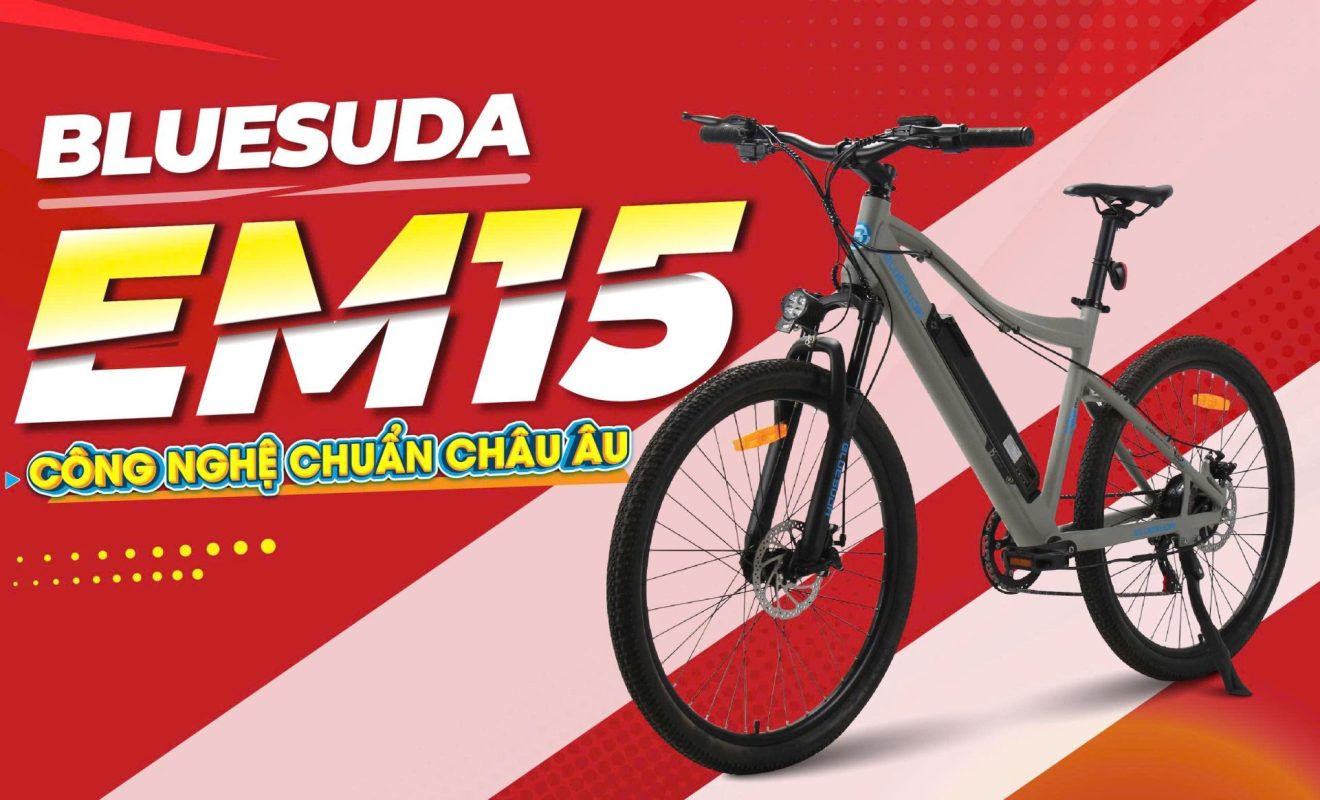 Kích thước mẫu xe đạp trợ lực điện Bluesuda EM15