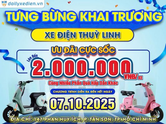 Ưu Đãi Lớn! Khi Mua Xe Điện Chính Hãng Bluera Việt Nhật Thùy Linh đến hết 07/10