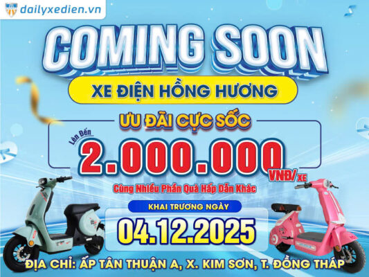 Coming Soon: Đại Lý Xe Điện Bluera Hồng Hương Tại Đồng Tháp Ưu Đãi Lớn Lên Đến 2.000.000 VNĐ