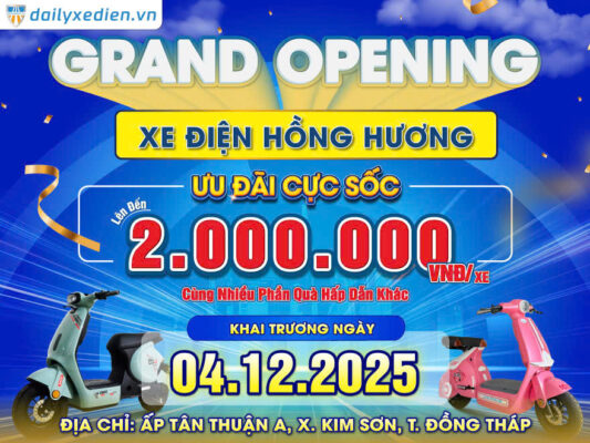 Khai Trương Đại Lý Xe Điện Hồng Hương Bluera Việt Nhật Tại Đồng Tháp