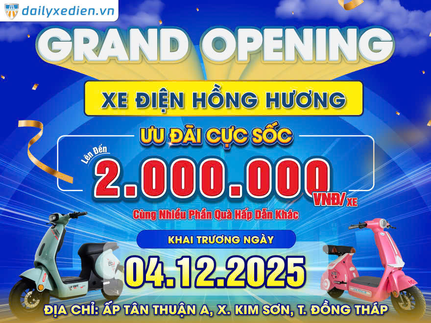 Tưng Bừng Khai Trương Xe Điện Chính Hãng Bluera Việt Nhật Hồng Hương: Đưa Kỷ Nguyên Xanh Đến Đồng Tháp!