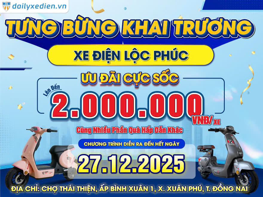 Vẫn còn khuyến mãi sốc tại cửa hàng xe điện Lộc Phúc tại Đồng Nai