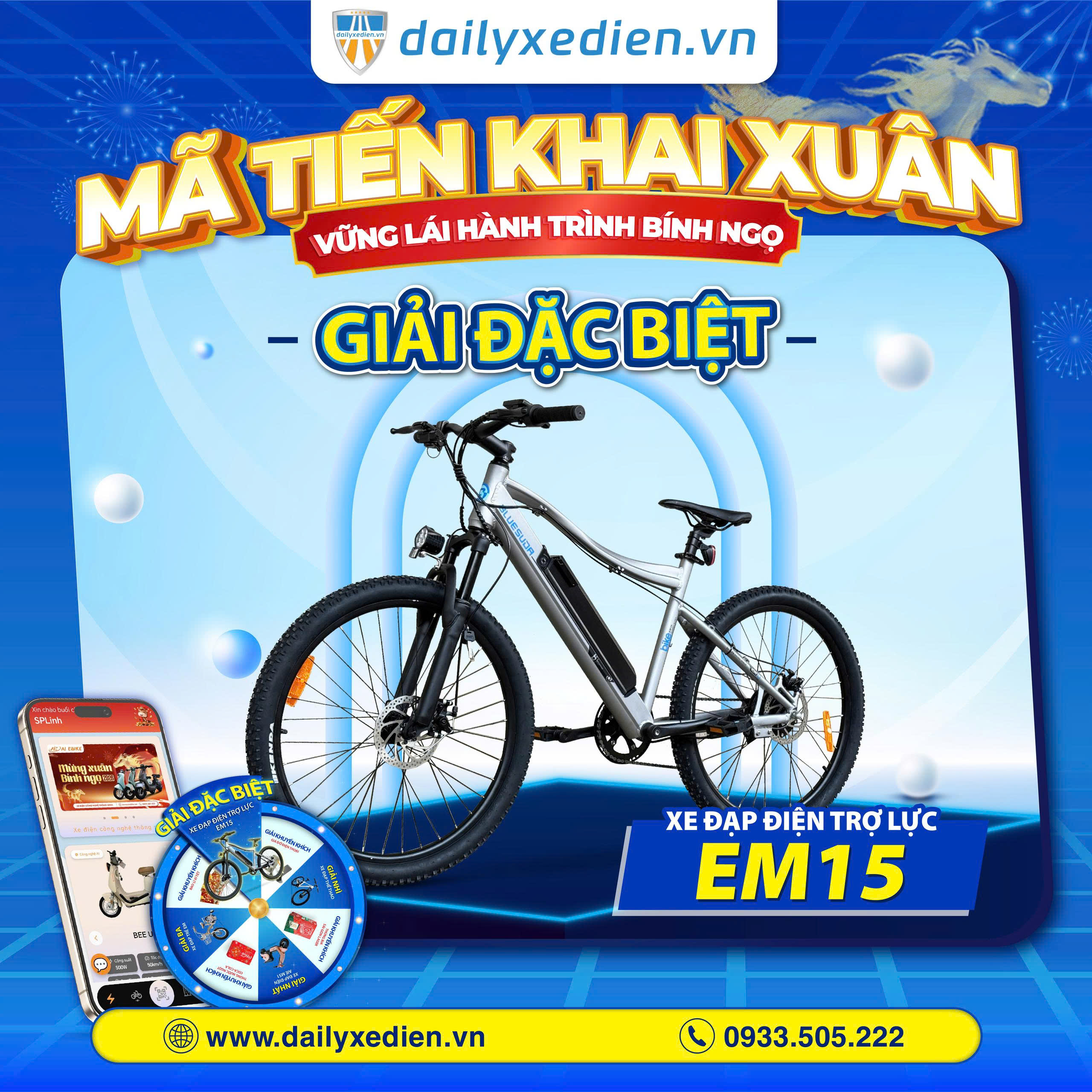 Giải đặc biệt xe đạp trợ lực điện Bluesuda