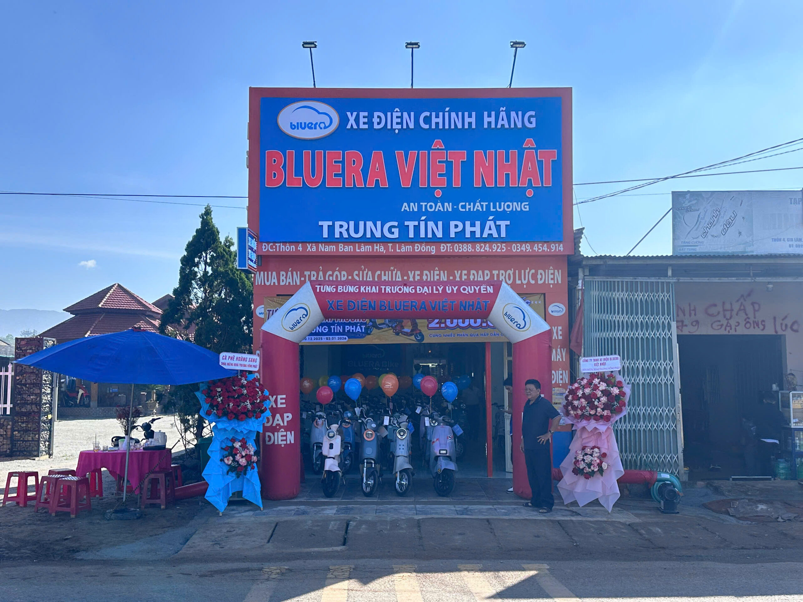 Khai trương cửa hàng xe điện bluera Việt Nhật Lâm Đồng