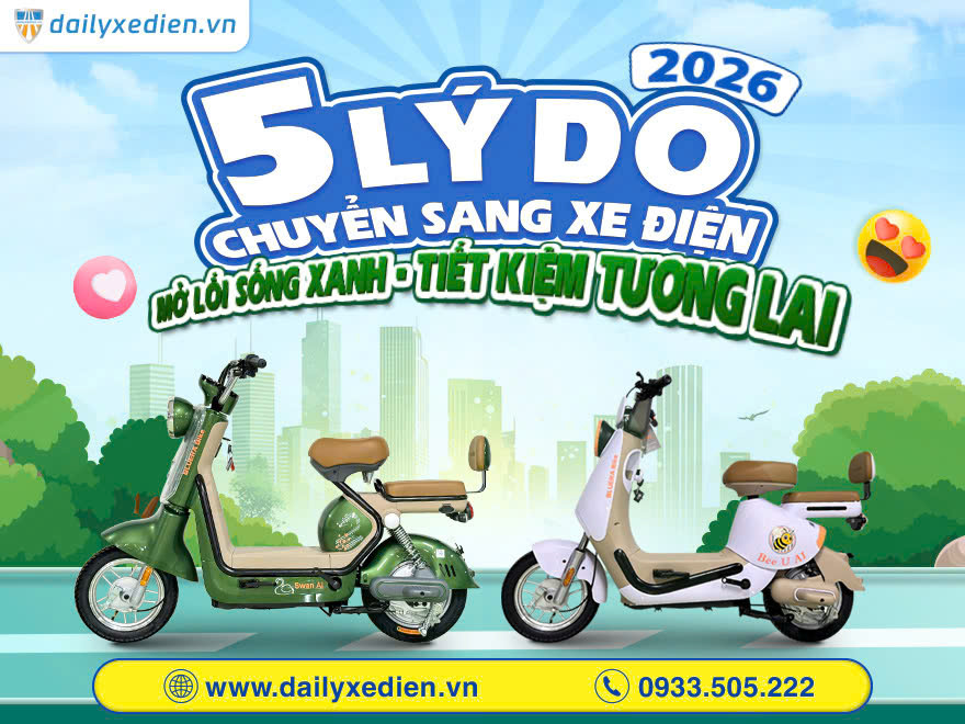 5 lý do nên chuyển sang xe điện trong năm 2026