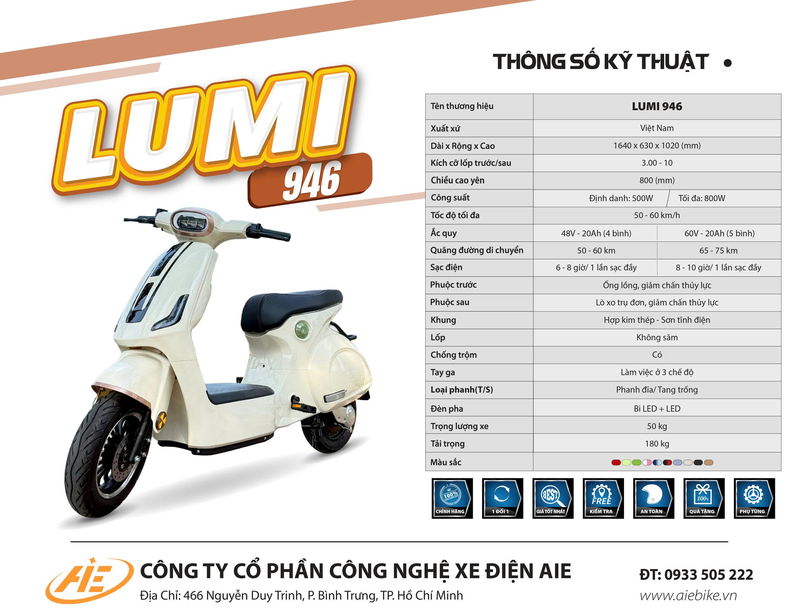 AIE LUMI 946 - Thông tin bổ sung