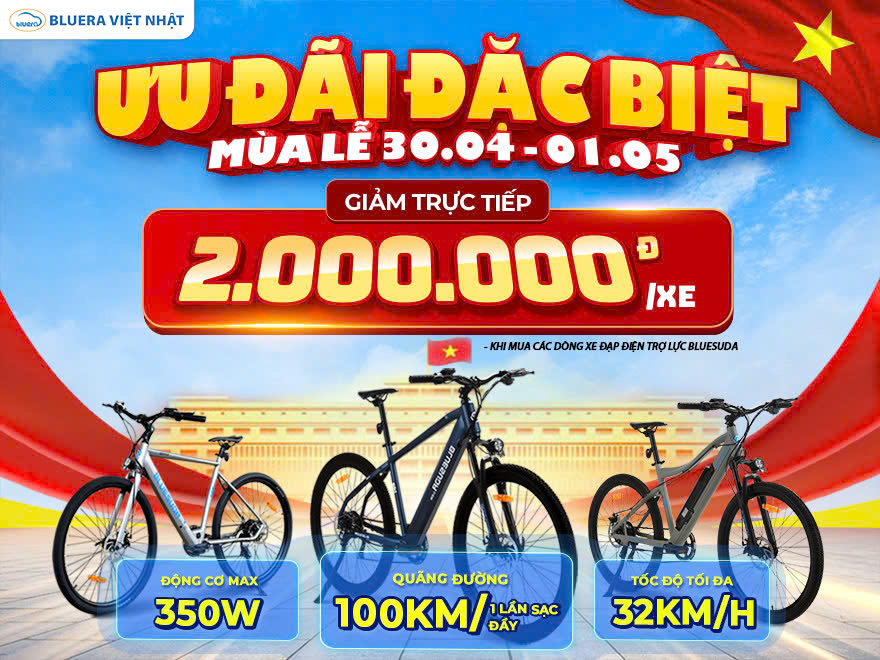 30.04 và 01.05 vi vu tour lễ cùng xe đạp trợ lực 100km