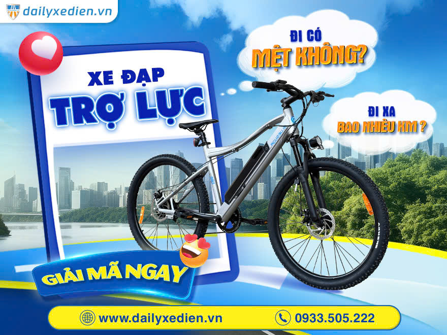 Xe đạp trợ lực 100km Bluesuda