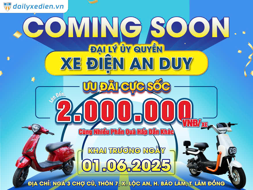 COMING SOON – Đại Lý Xe Điện chính hãng BLUERA Việt Nhật AN DUY Sắp Ra Mắt Tại Bảo Lâm, Lâm Đồng