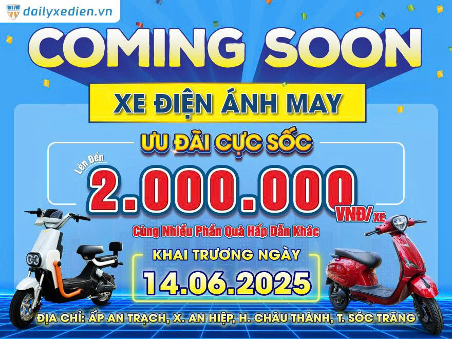 Coming Soon – Cửa hàng Xe điện chính hãng Bluera Việt Nhật Ánh May tại Sóc Trăng