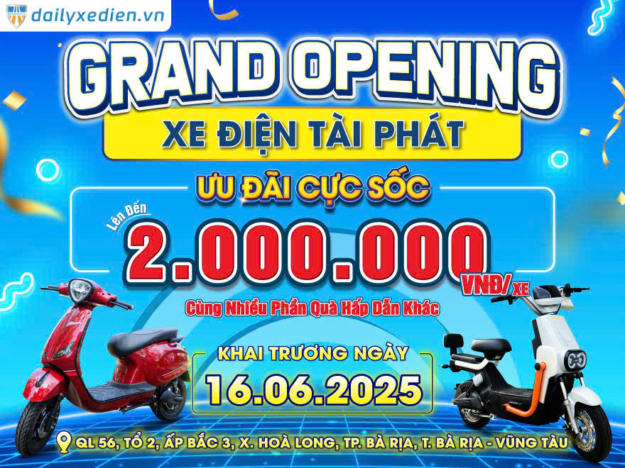 Chính Thức Khai Trương Cửa Hàng Xe Điện BLUERA TÀI PHÁT – Ưu Đãi Khủng Lên Đến 2 Triệu!