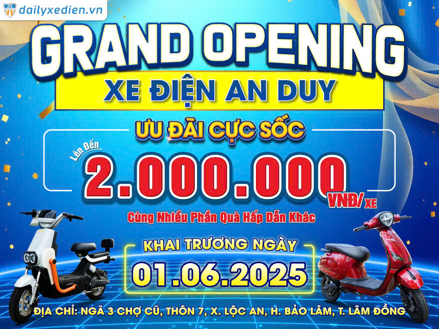 Khai Trương Đại Lý Xe Điện Chính Hãng BLUERA VIỆT NHẬT AN DUY – Lâm Đồng