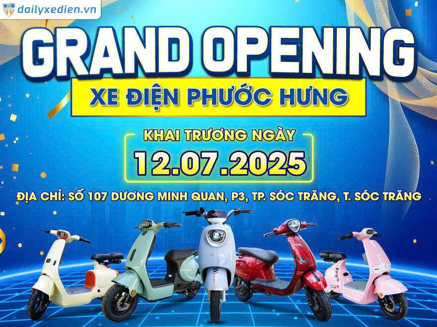Khai Trương Chính Thức Cửa hàng Xe Điện Chính Hãng Bluera Việt Nhật Phước Hưng Tại Tp. Sóc Trăng