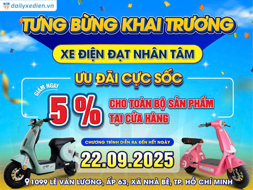 Khai Trương Cửa hàng Xe Điện Chính Hãng Bluera Việt Nhật Đạt Nhân Tâm – Ưu Đãi Khủng Đang Chờ Bạn
