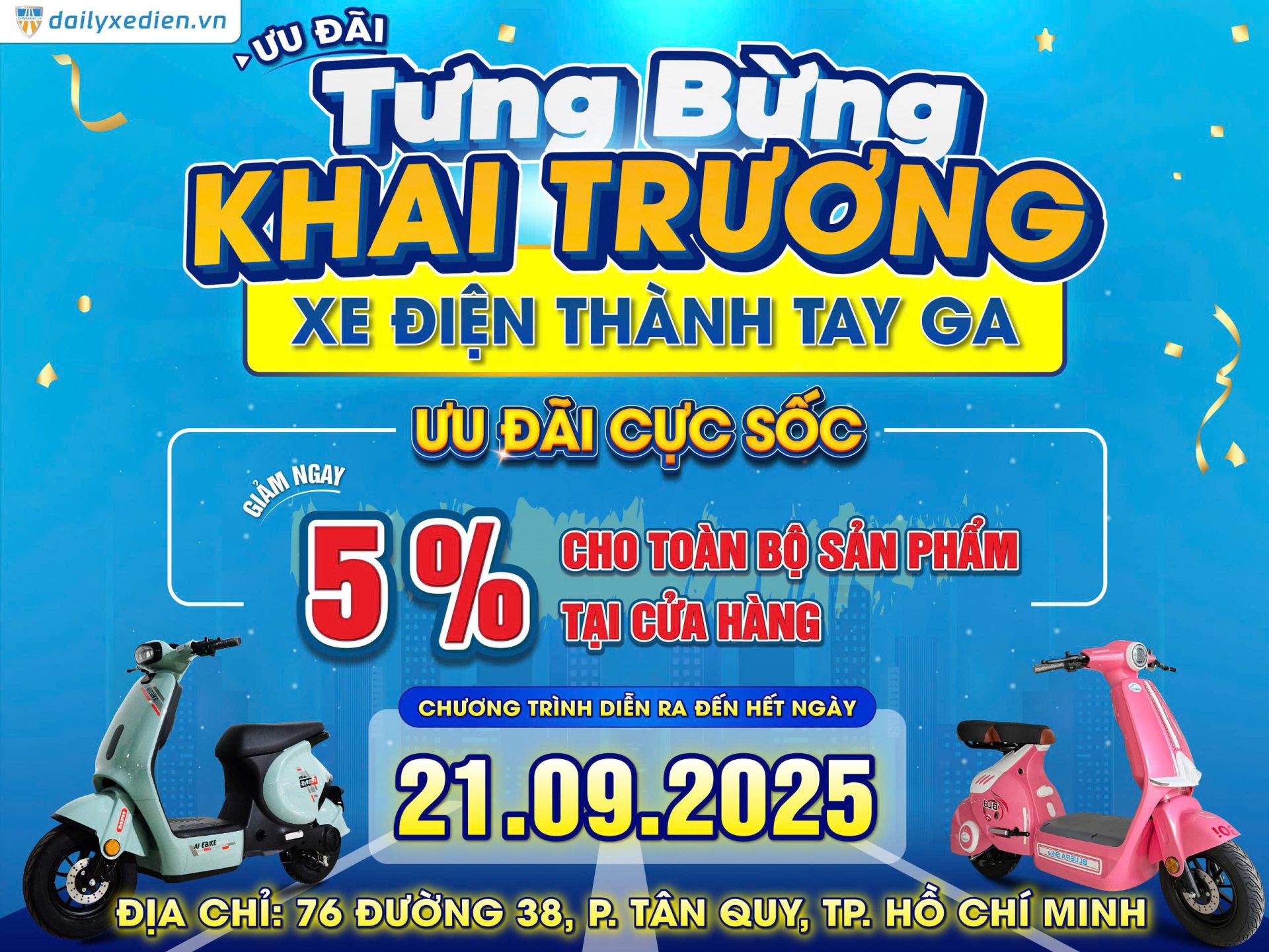 Khai Trương Cửa hàng Xe Điện Chính Hãng Bluera Việt Nhật Thành Tay Ga – Ưu Đãi Sốc Chờ Bạn Đến