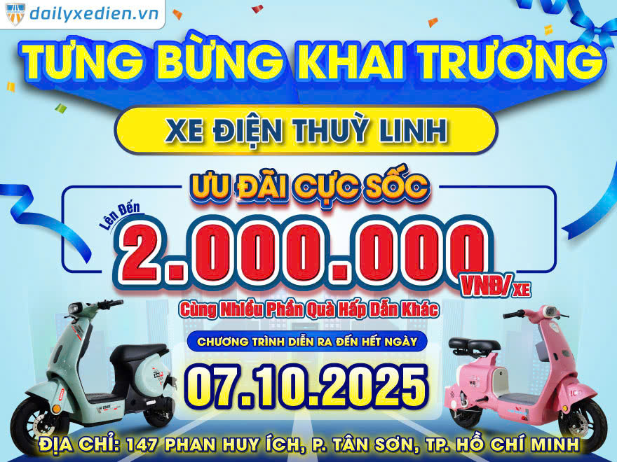 Ưu Đãi Lớn! Khi Mua Xe Điện Chính Hãng Bluera Việt Nhật Thùy Linh đến hết 07/10