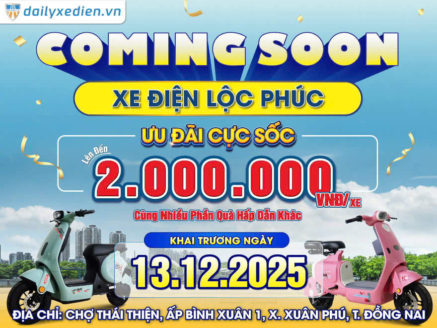 Coming Soon Cửa Hàng Xe Điện Chính Hãng BLUERA Việt Nhật Lộc Phúc Tại Đồng Nai – Đón Ưu Đãi Lên Đến 2.000.000 VNĐ