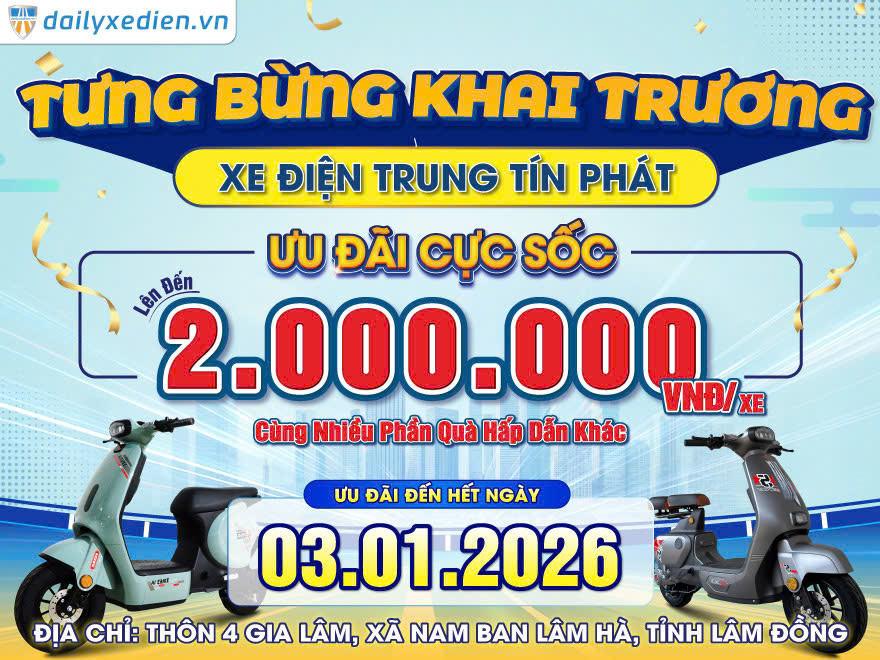 Đừng Bỏ Lỡ! Cơ Hội Cuối Để Nhận Ưu Đãi Khủng Dịp Khai Trương Cửa hàng Xe Điện Bluera Việt Nhật Trung Tín Phát