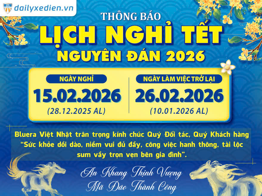 LỊCH NGHỈ TẾT NGUYÊN ĐÁN BÍNH NGỌ 2026 CỦA BLUERA VIỆT NHẬT
