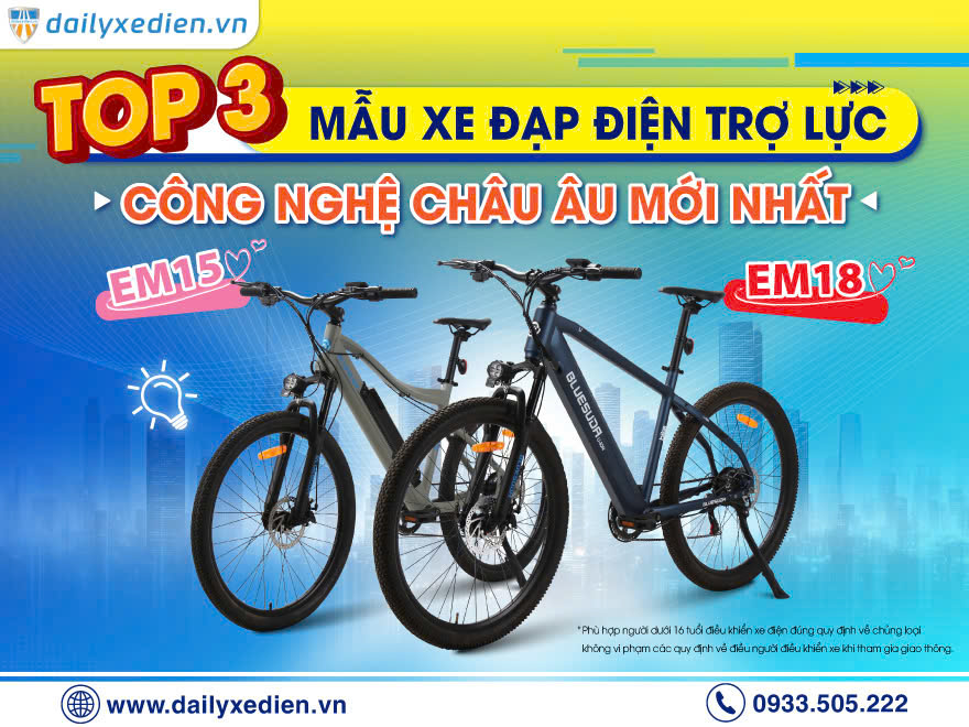 Top 3 Xe Đạp Có Trợ Lực Điện Công Nghệ Châu Âu Tuyệt Vời Để Trải Nghiệm Di Chuyển