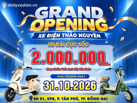 GRAND OPENING: KHAI TRƯƠNG CỬA HÀNG XE ĐIỆN THẢO NGUYÊN TẠI ĐỒNG NAI – ƯU ĐÃI ĐẾN 2.000.000Đ